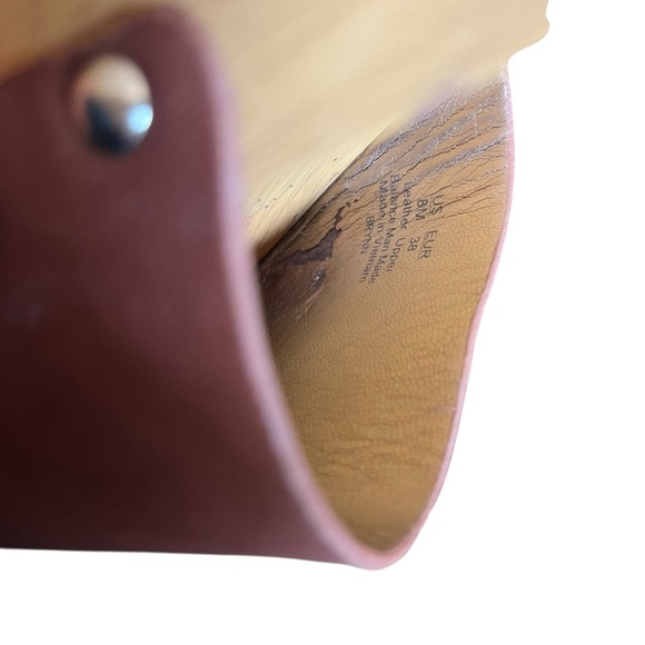 Sam Edelman Brynn Brown Leather Wedge Sandals Size 8 - Picture 15 of 15